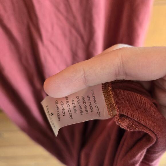 Peruvian Connection Pima Cotton Modal Tank Dress Terracota Large Boho Soft Cozy - Picture 4 of 5